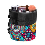 Bohemian Indian Mandala Patchwork Print Drawstring Makeup Bag