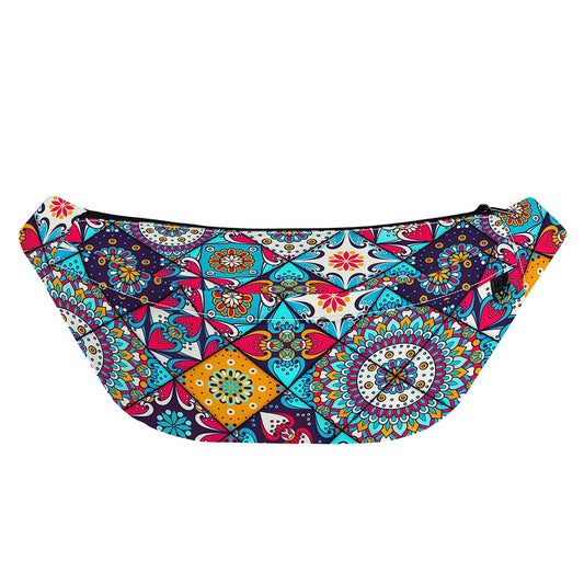 Bohemian Indian Mandala Patchwork Print Fanny Pack