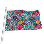 Bohemian Indian Mandala Patchwork Print Flag