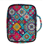 Bohemian Indian Mandala Patchwork Print Front Pocket Bible Bag
