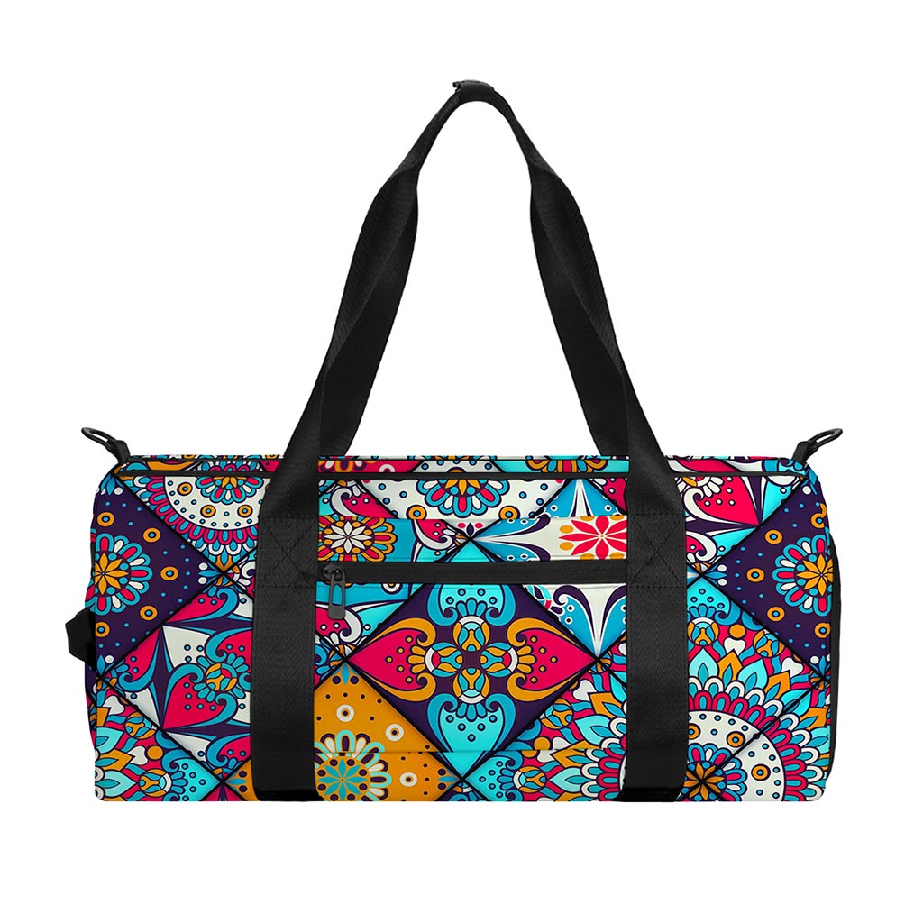 Bohemian Indian Mandala Patchwork Print Gym Bag