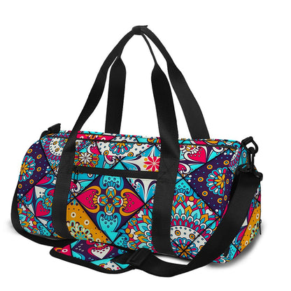 Bohemian Indian Mandala Patchwork Print Gym Bag