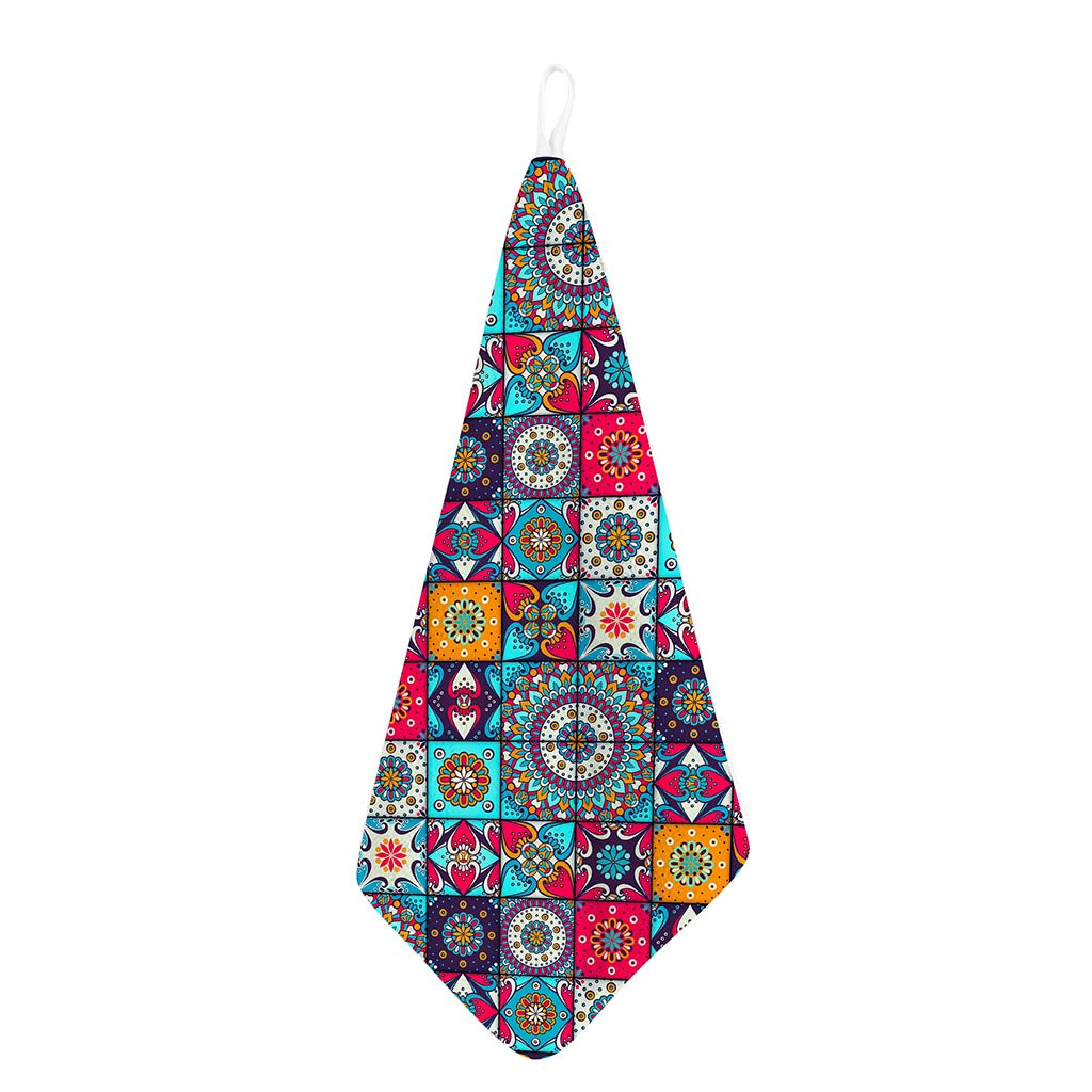 Bohemian Indian Mandala Patchwork Print Hand Towel