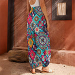 Bohemian Indian Mandala Patchwork Print Harem Pants