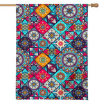 Bohemian Indian Mandala Patchwork Print House Flag