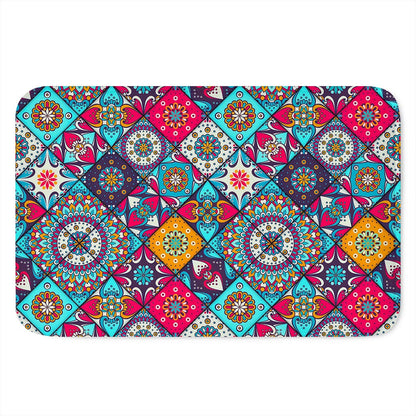 Bohemian Indian Mandala Patchwork Print Indoor Door Mat
