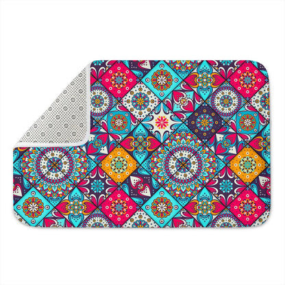 Bohemian Indian Mandala Patchwork Print Indoor Door Mat