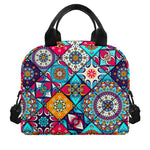 Bohemian Indian Mandala Patchwork Print Insulated Lunch Bag