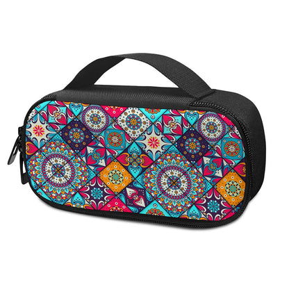 Bohemian Indian Mandala Patchwork Print Insulin Cooler Travel Case