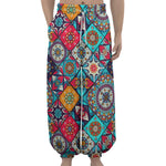Bohemian Indian Mandala Patchwork Print Lantern Pants