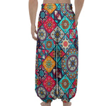 Bohemian Indian Mandala Patchwork Print Lantern Pants