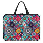 Bohemian Indian Mandala Patchwork Print Laptop Sleeve With Handle
