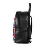Bohemian Indian Mandala Patchwork Print Leather Backpack