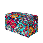 Bohemian Indian Mandala Patchwork Print Leather Tissue Box Cover