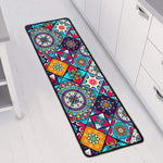 Bohemian Indian Mandala Patchwork Print Long Kitchen Mat