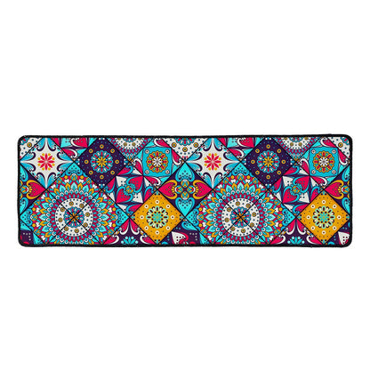 Bohemian Indian Mandala Patchwork Print Long Kitchen Mat