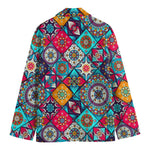 Bohemian Indian Mandala Patchwork Print Men's Blazer