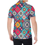 Bohemian Indian Mandala Patchwork Print Men's Shirt