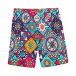 Bohemian Indian Mandala Patchwork Print Men's Sports Shorts