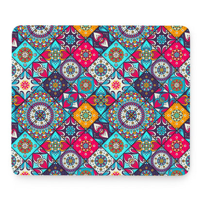 Bohemian Indian Mandala Patchwork Print Mouse Pad