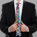 Bohemian Indian Mandala Patchwork Print Necktie
