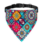 Bohemian Indian Mandala Patchwork Print Over The Collar Dog Bandana