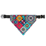 Bohemian Indian Mandala Patchwork Print Over The Collar Dog Bandana