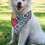 Bohemian Indian Mandala Patchwork Print Over The Collar Dog Bandana