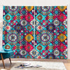 Bohemian Indian Mandala Patchwork Print Pencil Pleat Curtains