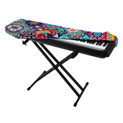 Bohemian Indian Mandala Patchwork Print Piano Keyboard Cover