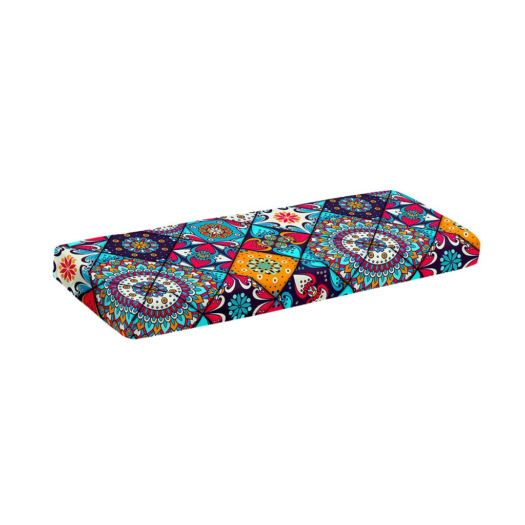 Bohemian Indian Mandala Patchwork Print Piano Keyboard Cover