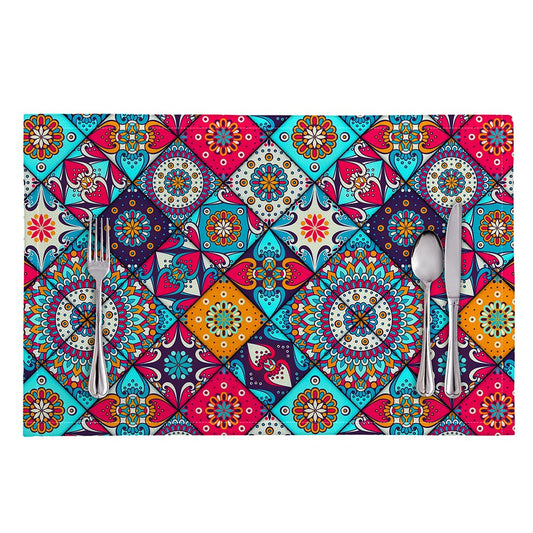 Bohemian Indian Mandala Patchwork Print Placemat