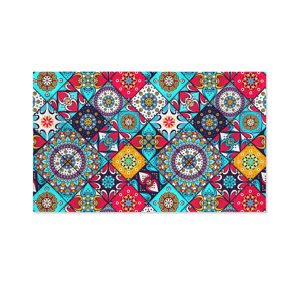 Bohemian Indian Mandala Patchwork Print Polyester Flag