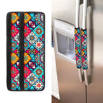 Bohemian Indian Mandala Patchwork Print Refrigerator Handle Covers