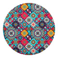 Bohemian Indian Mandala Patchwork Print Round Blanket