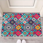 Bohemian Indian Mandala Patchwork Print Rubber Doormat