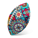 Bohemian Indian Mandala Patchwork Print Rugby Ball