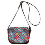 Bohemian Indian Mandala Patchwork Print Saddle Bag