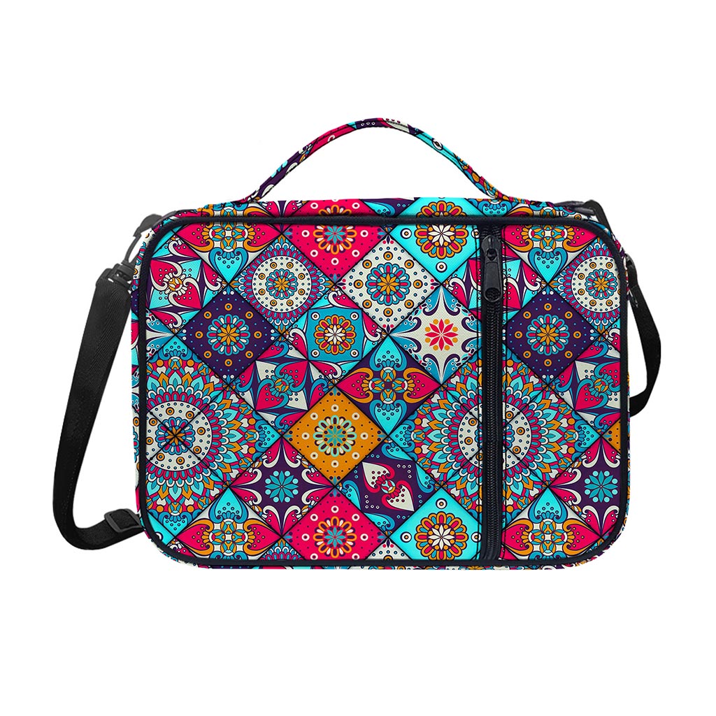 Bohemian Indian Mandala Patchwork Print Shoulder Strap Bible Bag