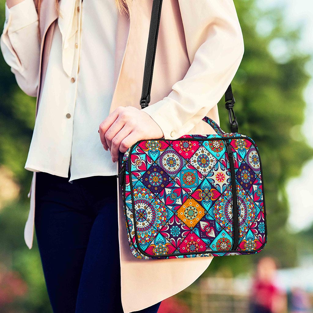 Bohemian Indian Mandala Patchwork Print Shoulder Strap Bible Bag