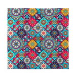 Bohemian Indian Mandala Patchwork Print Silk Bandana