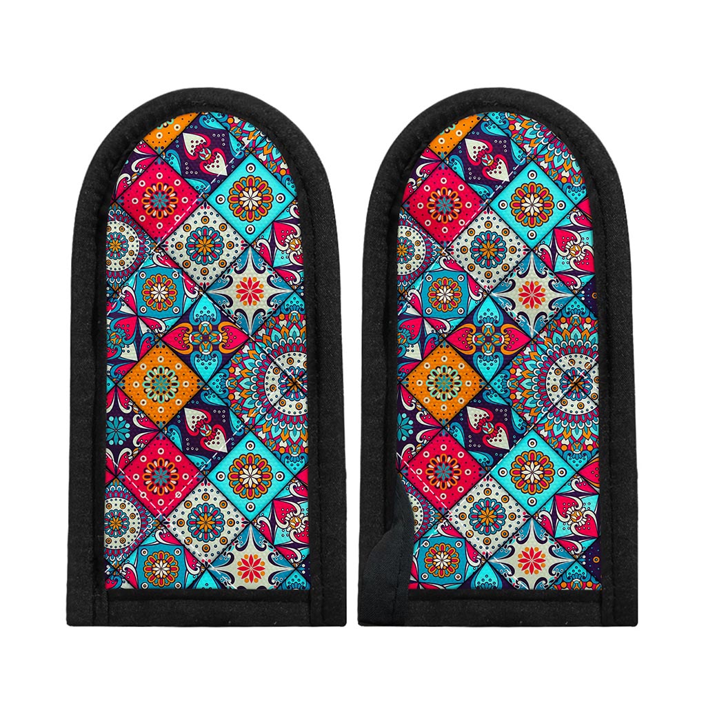Bohemian Indian Mandala Patchwork Print Skillet Handle Cover