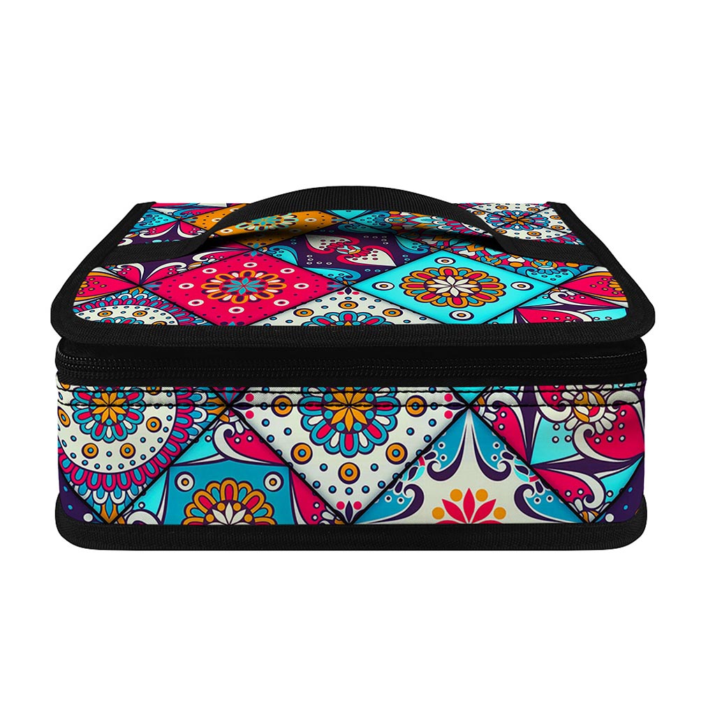 Bohemian Indian Mandala Patchwork Print Small Lunch Bag