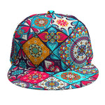 Bohemian Indian Mandala Patchwork Print Snapback Cap