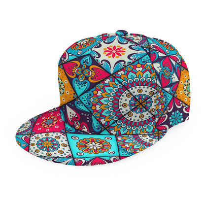 Bohemian Indian Mandala Patchwork Print Snapback Cap