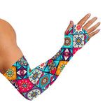 Bohemian Indian Mandala Patchwork Print Sun Protection Arm Sleeves