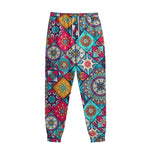 Bohemian Indian Mandala Patchwork Print Sweatpants