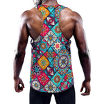 Bohemian Indian Mandala Patchwork Print Training Tank Top