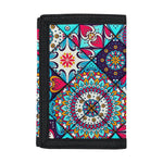 Bohemian Indian Mandala Patchwork Print Trifold Wallet