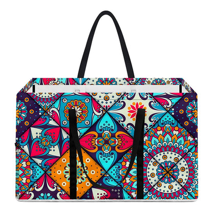 Bohemian Indian Mandala Patchwork Print Utility Tote Bag